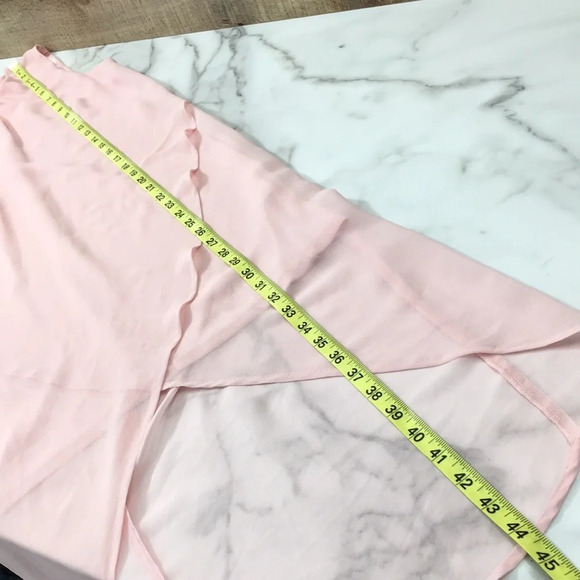 Venus Pink Slip Dress Sleeveless Wrap  Womens 4 Semi Sheer Hi Low Hem‎ Y2K - Picture 8 of 15
